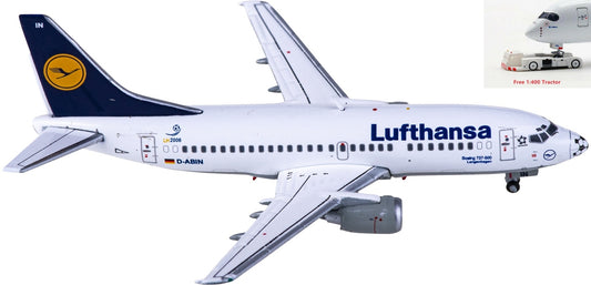 1:400 JC Wings XX4887 Lufthansa Airlines Boeing 737-500 D-ABIN+Free Tractor