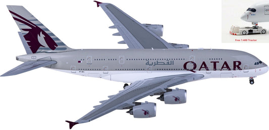 1:400 JC Wings XX40047 Qatar Airways Airbus A380 A7-APJ Aircraft Model+Free Tractor