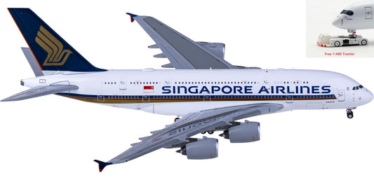 1:400 JC Wings EW4388010 Singapore Airlines Airbus A380 9V-SKV Aircraft Model+Free Tractor