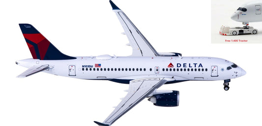 1:400 Geminijets GJDAL2099 Delta Air Lines Airbus A220-100 N103DU+Free Tractor