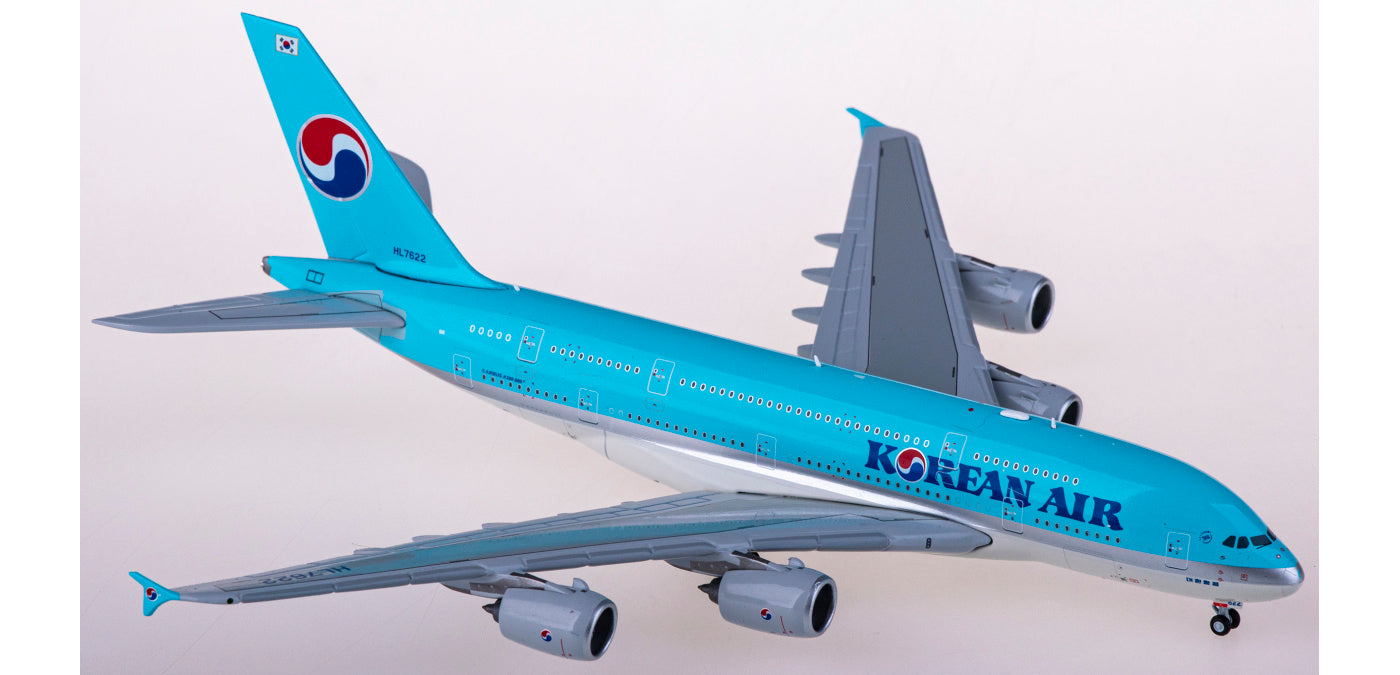 1:400 JC Wings EW4388015 Korean Air Airbus A380 HL7622 Aircraft Model+Free Tractor