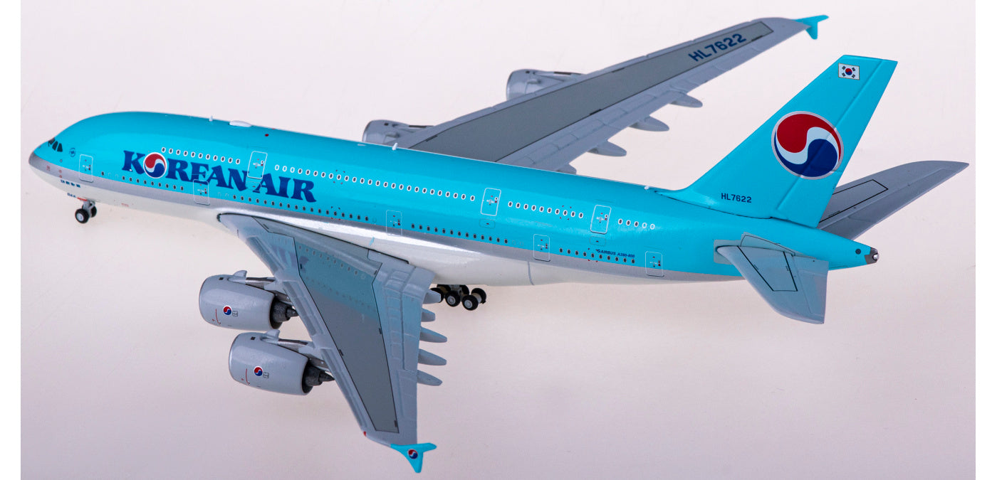 1:400 JC Wings EW4388015 Korean Air Airbus A380 HL7622 Aircraft Model+Free Tractor