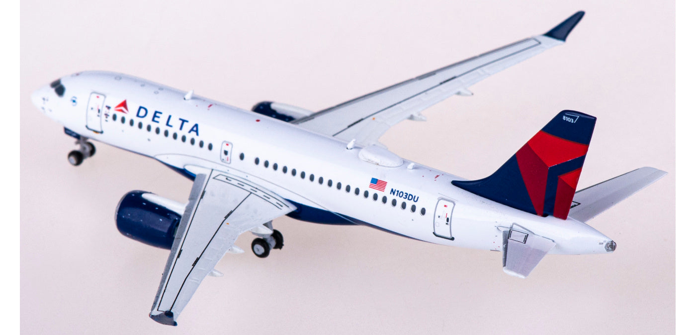 1:400 Geminijets GJDAL2099 Delta Air Lines Airbus A220-100 N103DU+Free Tractor