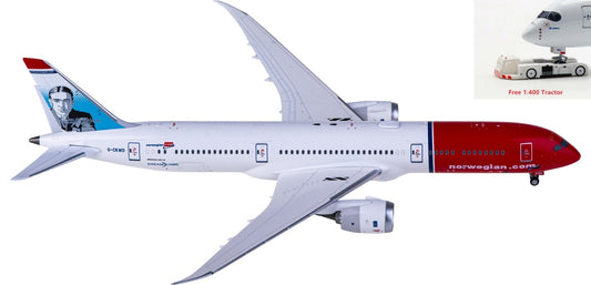 1:400 NG Models NG55087 Norwegian Air Shuttle Boeing 787-9 G-CKWD+Free Tractor