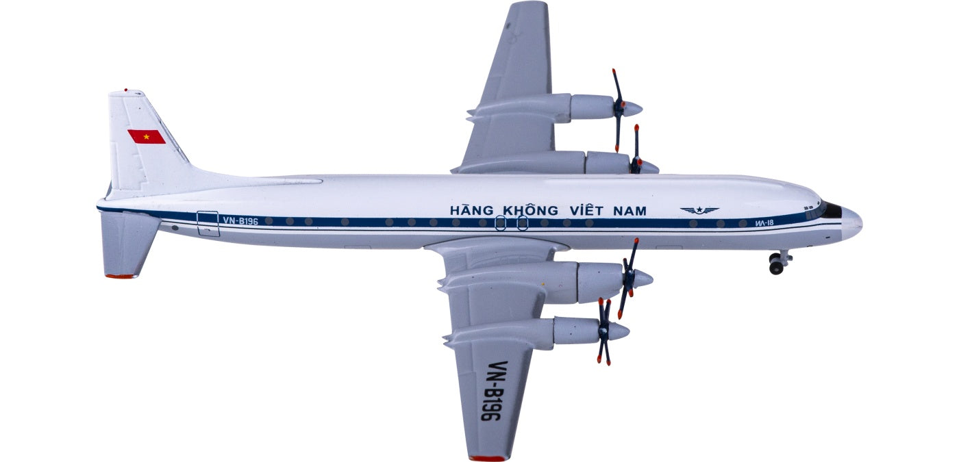 1:400 AeroClassics AC411100 Vietnam Airlines Ilyushin Il-18 VN-B196 Aircraft Model+Free Tractor