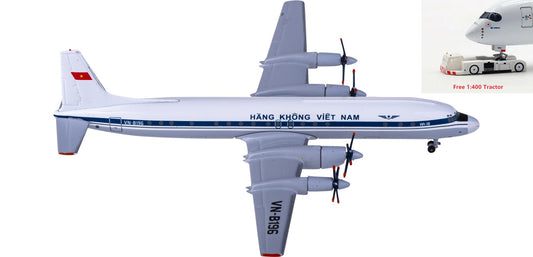 1:400 AeroClassics AC411100 Vietnam Airlines Ilyushin Il-18 VN-B196 Aircraft Model+Free Tractor