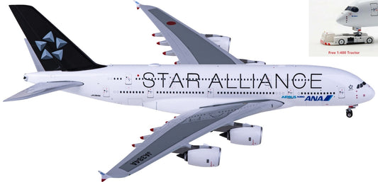 1:400 Phoenix PH04468 ANA Airbus A380 JA384A "STAR ALLIANCE"+Free Tractor