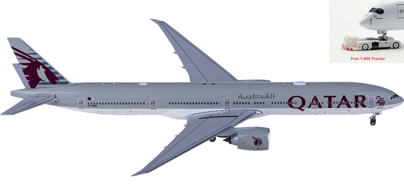 1:400 NG Models NG73010 Qatar Airways Boeing 777-300ER A7-BEE+Free Tractor