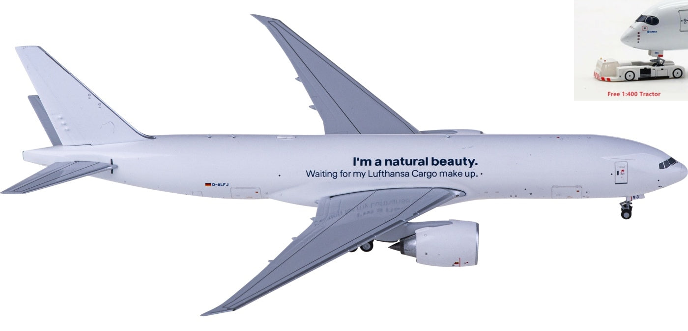 1:400 NG Models NG72013 Lufthansa Cargo Boeing 777F D-ALFJ+Free Tractor