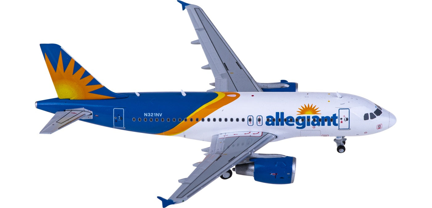 1:400 Geminijets GJAAY2131 Allegiant Airbus A319 N321NV+Free Tractor