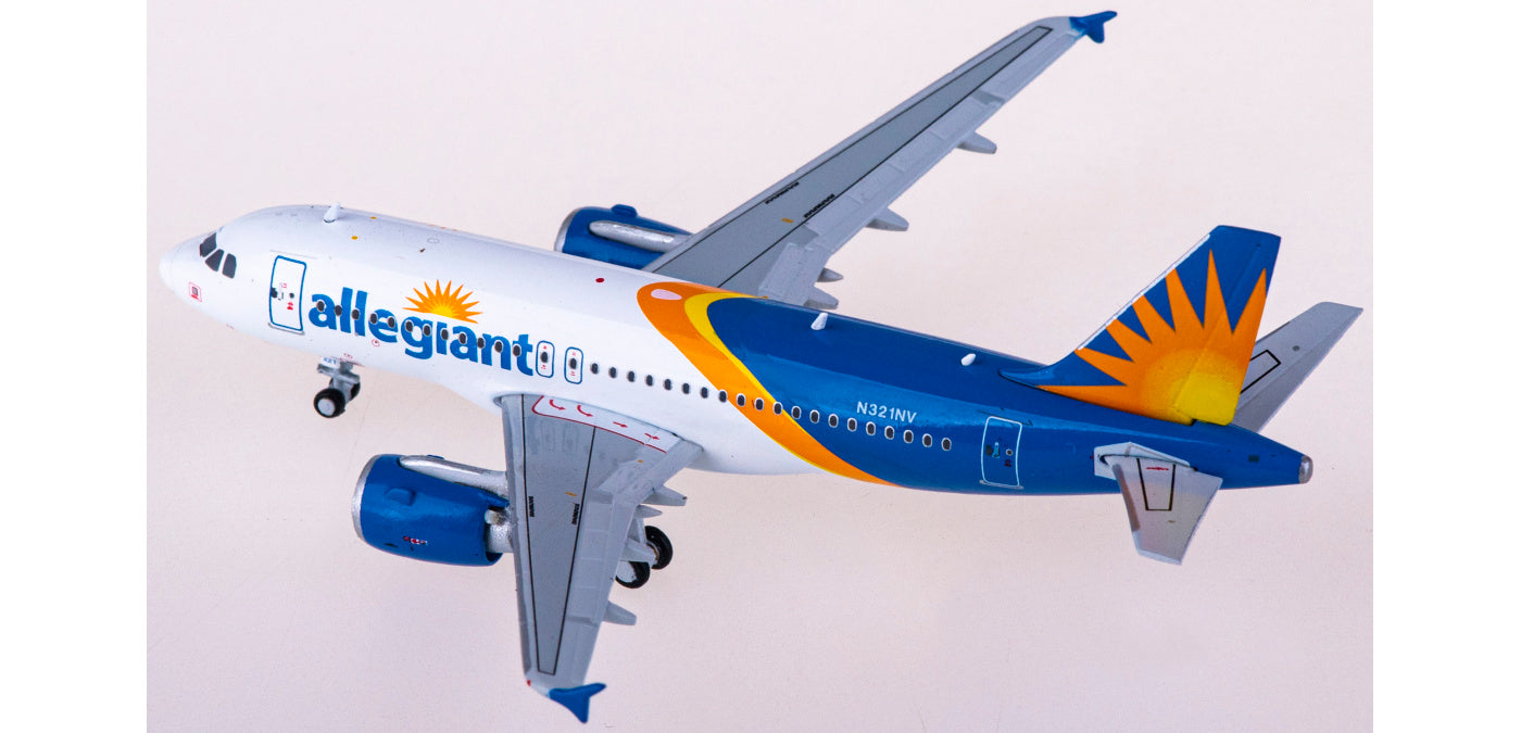 1:400 Geminijets GJAAY2131 Allegiant Airbus A319 N321NV+Free Tractor