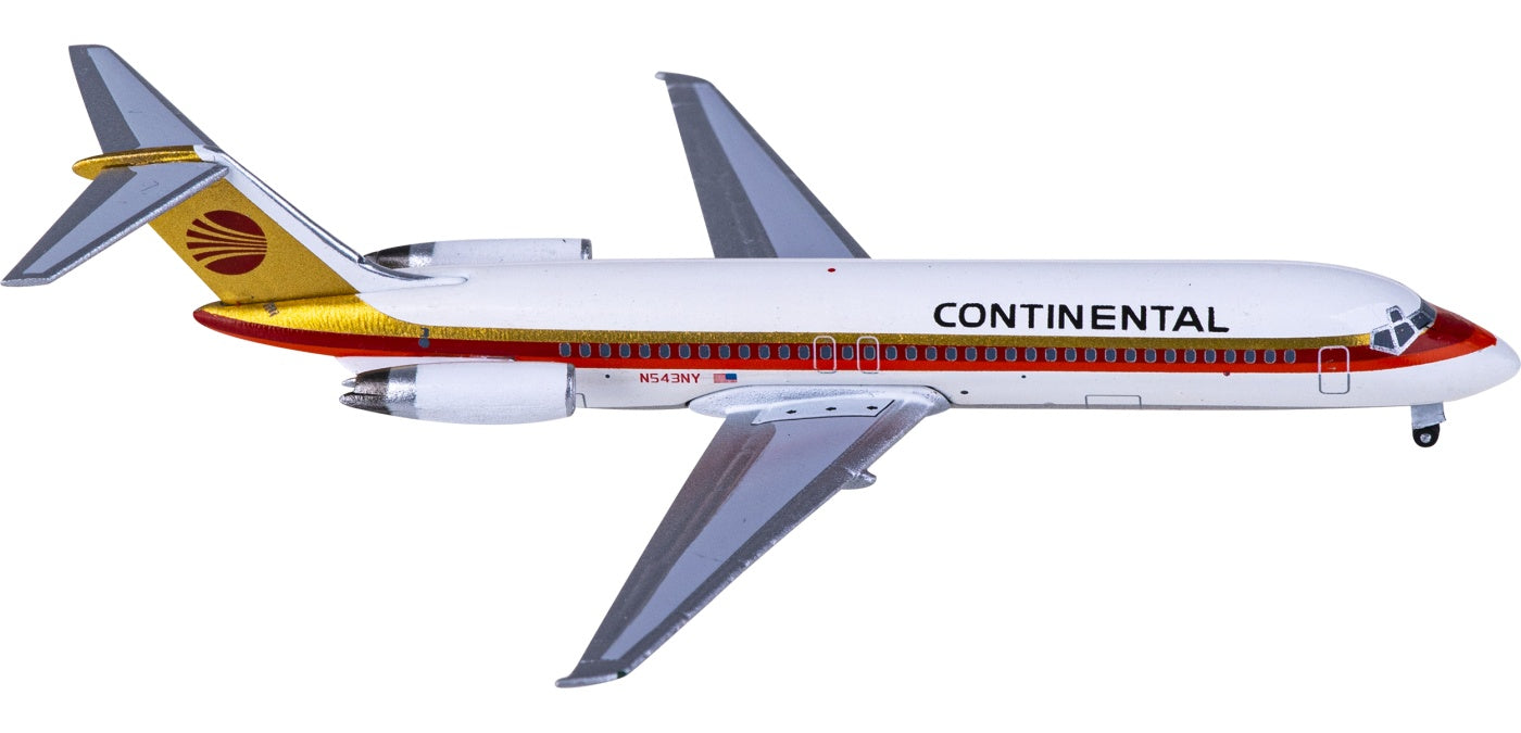 1:400 AeroClassics AC411142 Continental Airlines McDonnell Douglas DC-9-32 N543NY Aircraft Model+Free Tractor