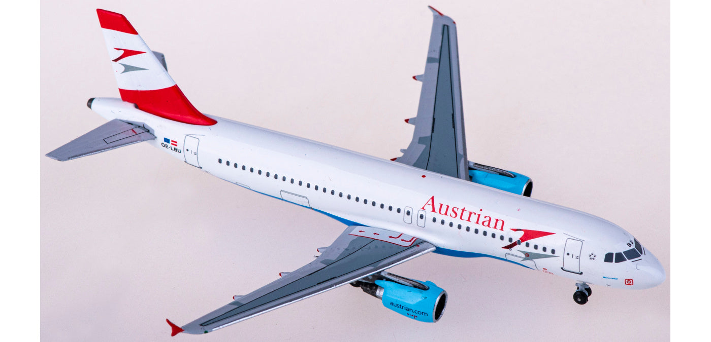 1:400 AeroClassics AC411169 Austrian Airlines Airbus A320 OE-LBU Aircraft Model+Free Tractor