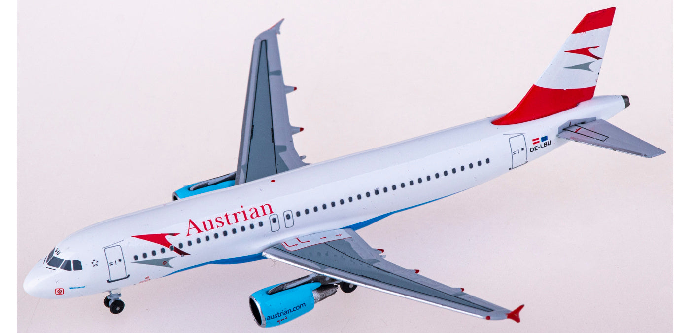 1:400 AeroClassics AC411169 Austrian Airlines Airbus A320 OE-LBU Aircraft Model+Free Tractor