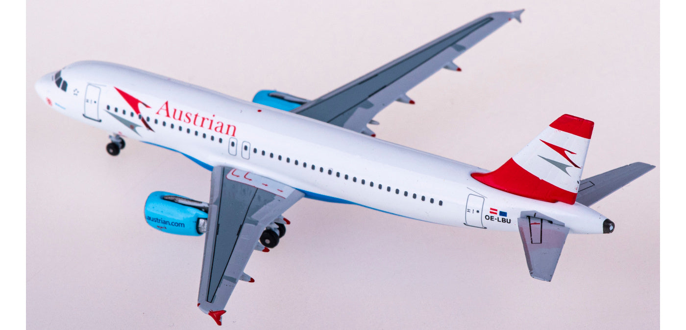 1:400 AeroClassics AC411169 Austrian Airlines Airbus A320 OE-LBU Aircraft Model+Free Tractor