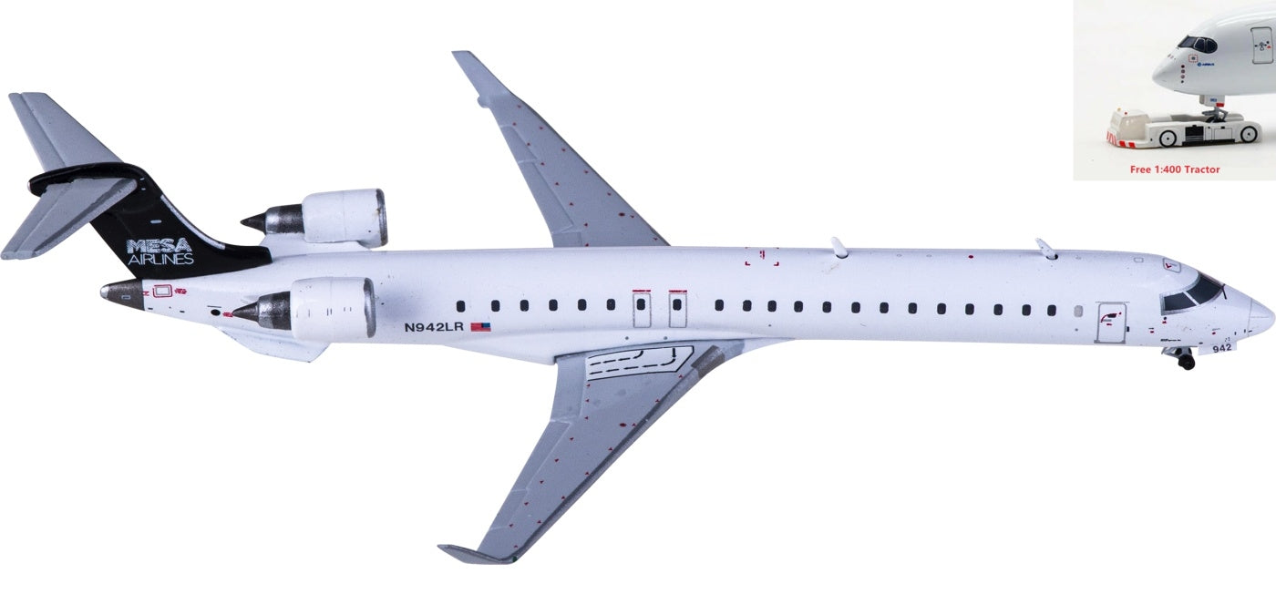 1:400 Geminijets GJASH2031 Mesa Airlines Bombardier CRJ900ER N942LR+Free Tractor