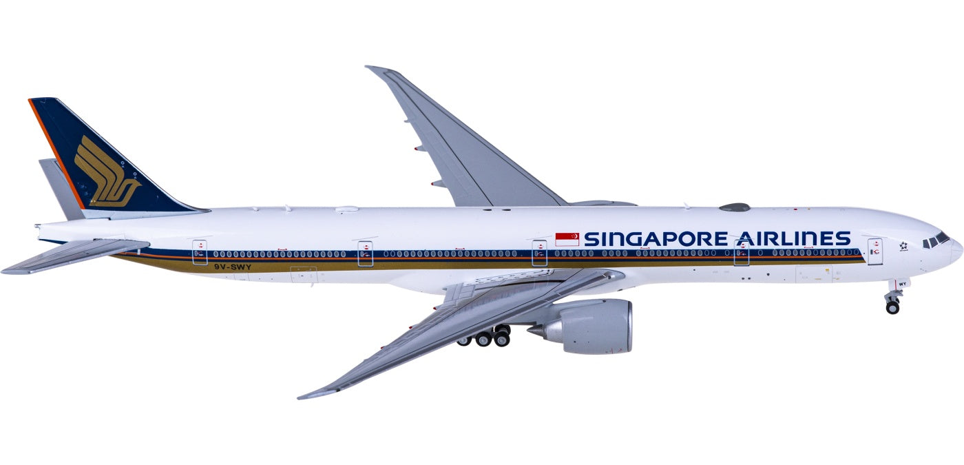 1:400 JC Wings EW477W009 Singapore Airlines Boeing 777-300ER 9V-SWY Aircraft Model+Free Tractor