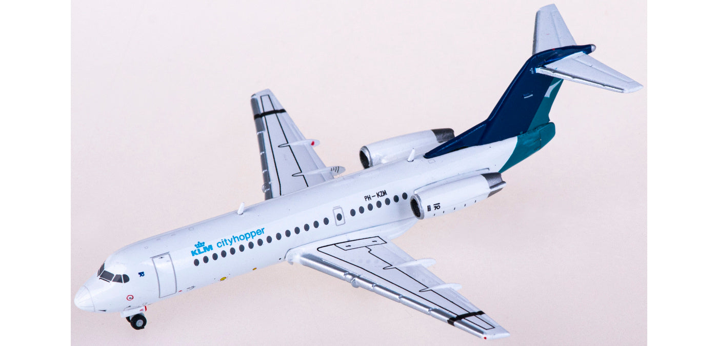 1:400 JC Wings EW4F70003 KLM Fokker 70 PH-KZM+Free Tractor