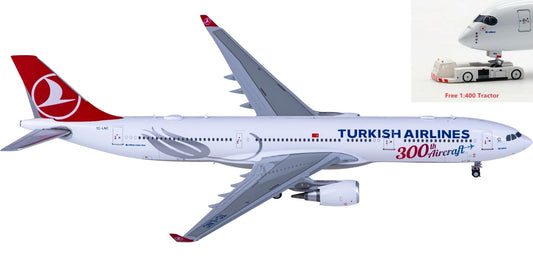 1:400 JC Wings EW4333012 Turkish Airlines Airbus A330-300 TC-LNC+Free Tractor