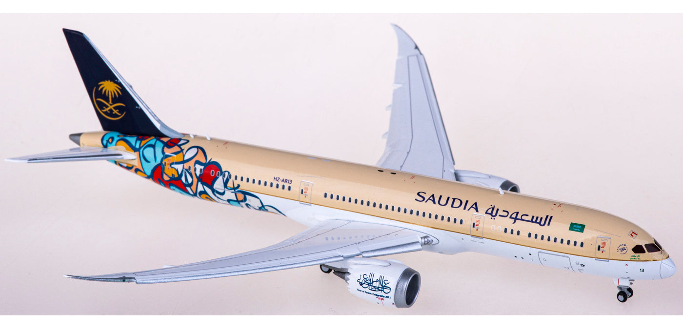 1:400 JC Wings LH4249A Saudia Boeing 787-9 Dreamliner HZ-AR13 "Flaps Down" Aircraft Model+Free Tractor