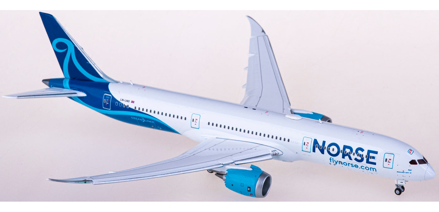 1:400 JC Wings LH4280A Norse Atlantic Airways Boeing 787-9 Dreamliner LN-LNO "Flaps Down"Aircraft Model+Free Tractor