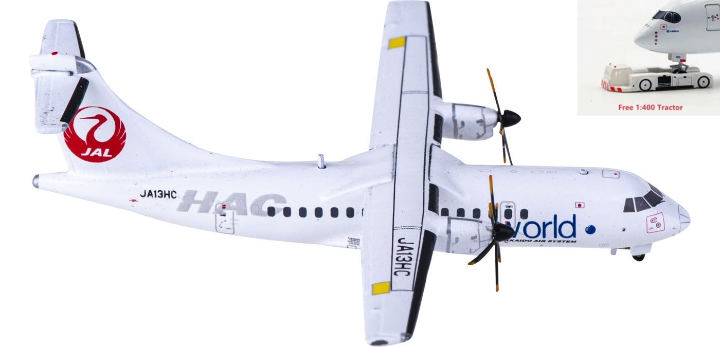 1:400 JC Wings EW4AT4004 Hokkaido Air System ATR-42-600 JA13HC+Free Tractor