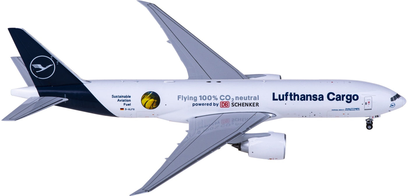 1:400 NG Models NG72006 Lufthansa Airlines Cargo Boeing 777F D-ALFG+Free Tractor