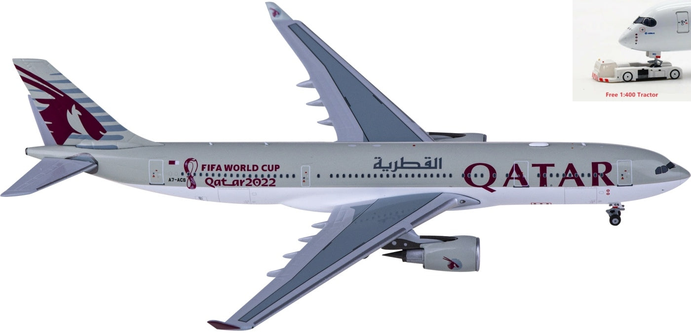 1:400 NG Models NG61058 Qatar Airways Airbus A330-200 A7-ACS+Free Tractor