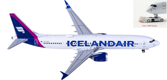 1:400 Phoenix PH11788 Icelandair Boeing 737 MAX 9 TF-ICD+Free Tractor