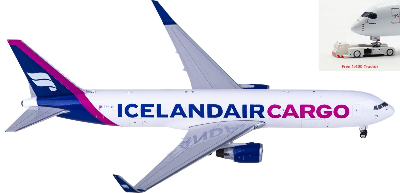 1:400 Phoenix PH11786 Icelandair Cargo Boeing 767-300ER TF-ISH+Free Tractor