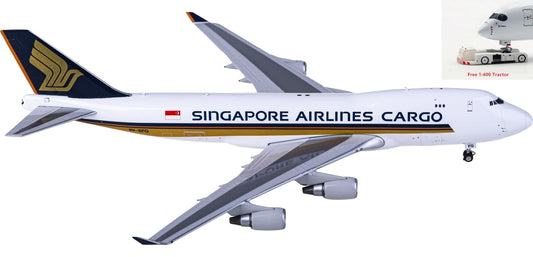 1:400 Phoenix PH04506 Singapore Airlines Boeing 747-400F 9V-SFQ+Free Tractor