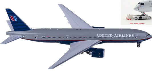 1:400 Phoenix PH04508 United Airlines Boeing 777-200 N777UA+Free Tractor