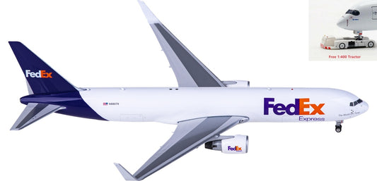 1:400 Phoenix PH04509 FedEx Express Boeing 767-300ER N68079+Free Tractor