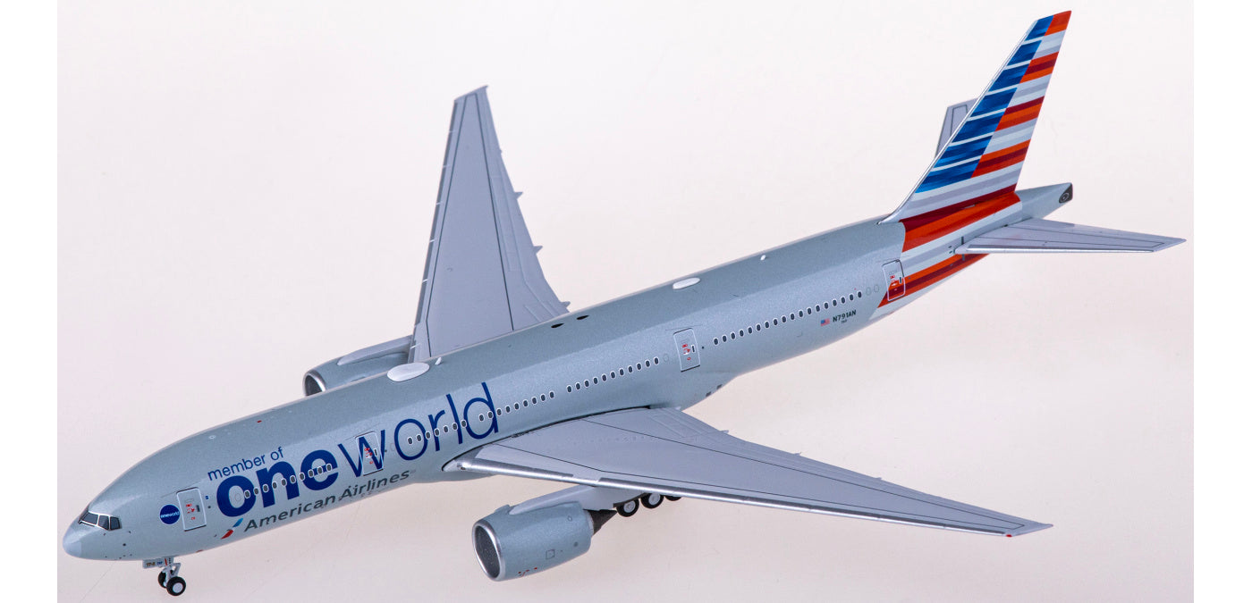 1:400 NG Models NG72017 American Airlines Boeing 777-200ER N791AN"ONE WORLD"+Free Tractor