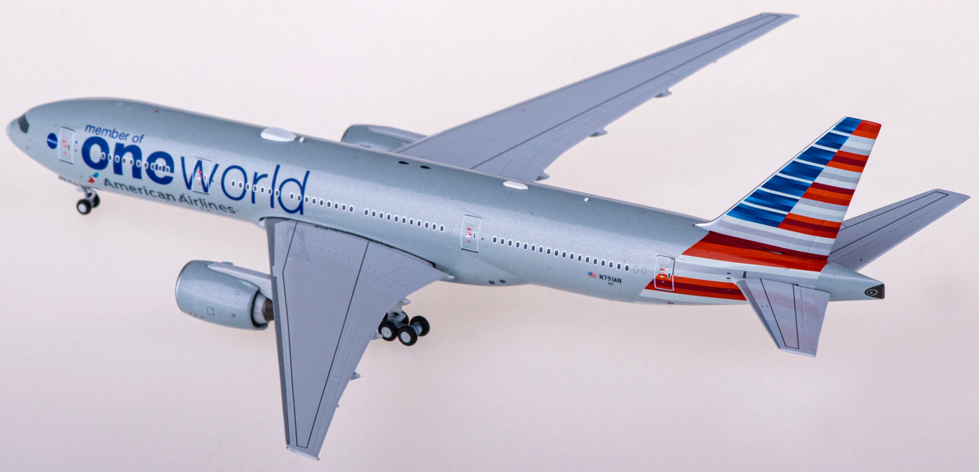 1:400 NG Models NG72017 American Airlines Boeing 777-200ER N791AN"ONE WORLD"+Free Tractor