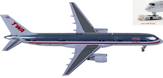 1:400 NG Models NG53195 TWA Boeing 757-200 N704X+Free Tractor