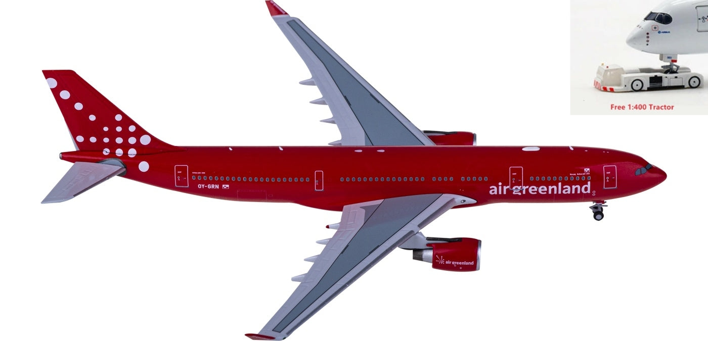 1:400 NG Models NG61056 Air Greenland Airbus A330-200 OY-GRN+Free Tractor