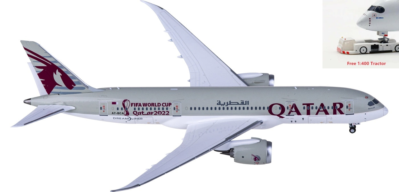 1:400 NG Models NG59009 Qatar Airways Boeing 787-8 Dreamliner A7-BCA+Free Tractor