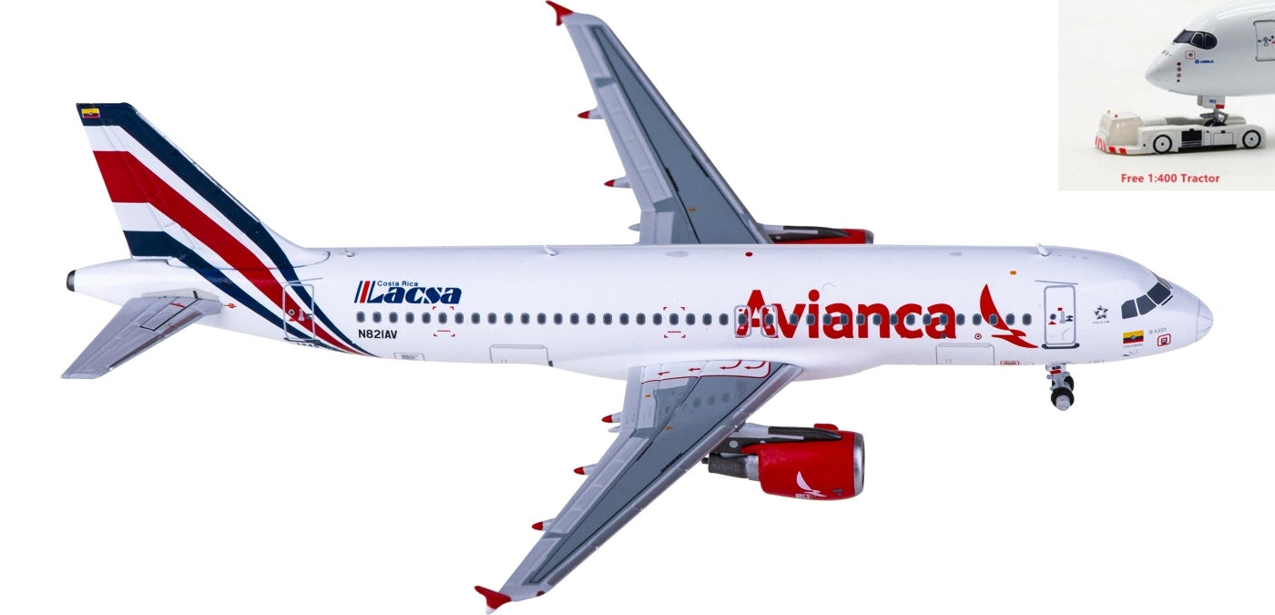 1:400 NG Models NG15026 Avianca Airbus A320 N821AV+Free Tractor