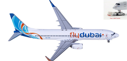 1:400 NG Models NG58150 Flydubai Boeing 737-800 A6-FDR+Free Tractor