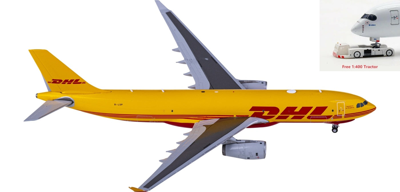 1:400 JC Wings XX4980 Air Hong Kong DHL Cargo Airbus A330-200F B-LDP Aircraft Model+Free Tractor