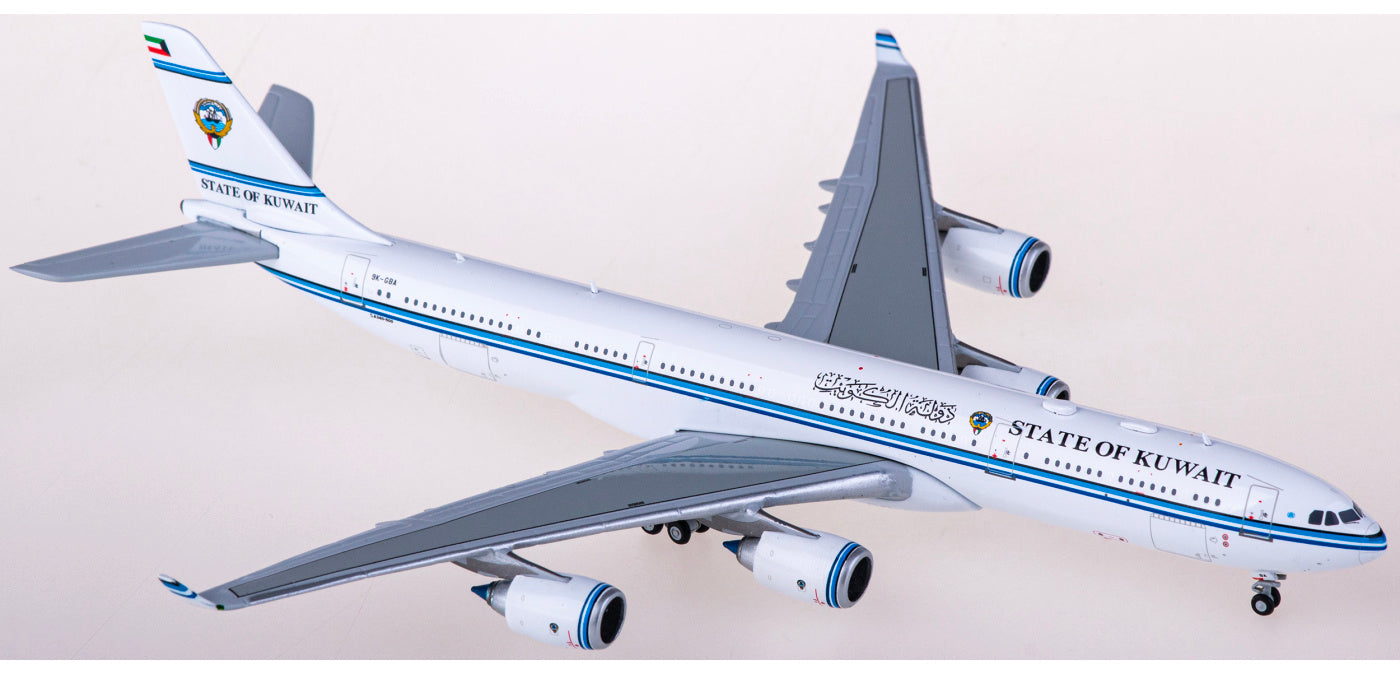 1:400 JC Wings XX40053 Kuwait Government Airbus A340-500 9K-GBA Aircraft Model+Free Tractor