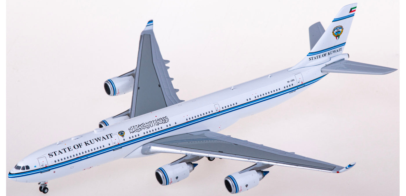 1:400 JC Wings XX40053 Kuwait Government Airbus A340-500 9K-GBA Aircraft Model+Free Tractor