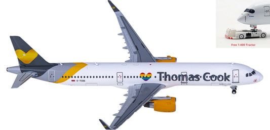 1:400 JC Wings XX4429 Thomas Cook Airbus A321 G-TCDE+Free Tractor