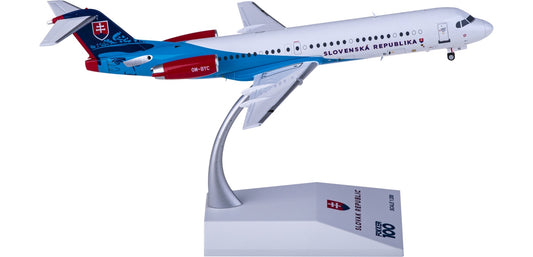 1:200 JC Wings LH2242 Slovakia Government Flying Service Fokker 100 OM-BYC