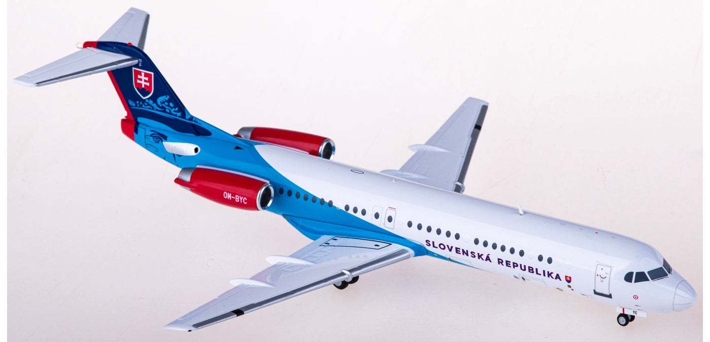 1:200 JC Wings LH2242 Slovakia Government Flying Service Fokker 100 OM-BYC