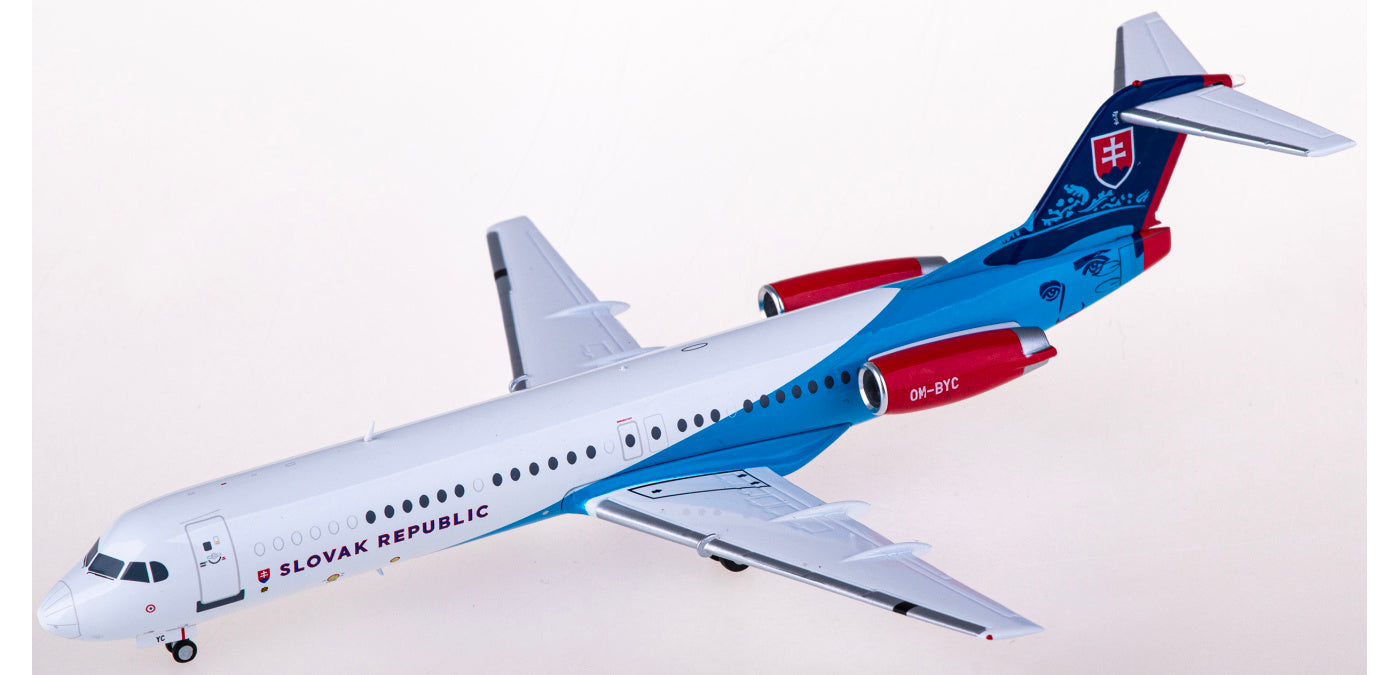 1:200 JC Wings LH2242 Slovakia Government Flying Service Fokker 100 OM-BYC