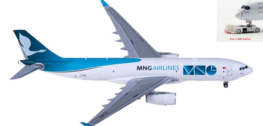 1:400 JC Wings LH4296 Mng Airlines Cargo Airbus A330-200F TC-MCZ+Free Tractor
