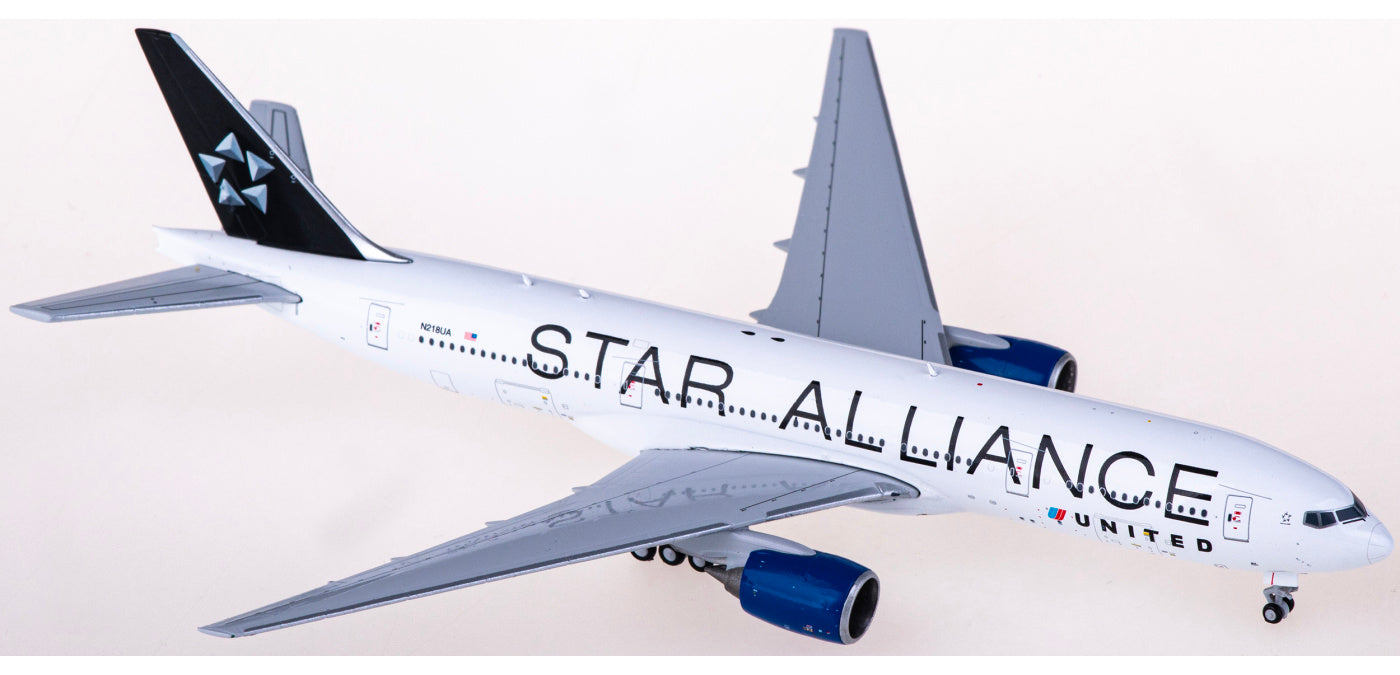 1:400 JC Wings XX40080 United Airlines Boeing 777-200ER N218UA "STAR ALLIANCE"+Free Tractor