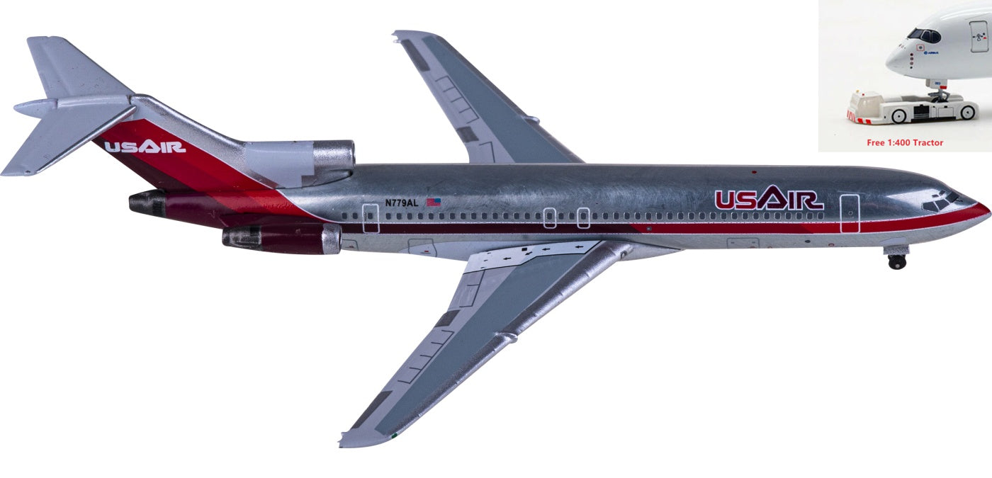 1:400 AeroClassics AC411176 US Air Boeing 727-200 N779AL Aircraft Model+Free Tractor